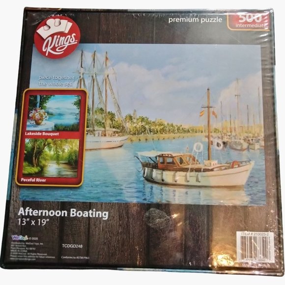 Kings Jig Saw Puzzle Afternoon Boating Port Vell Barcelona 500 Piece New Sealed - Picture 1 of 7